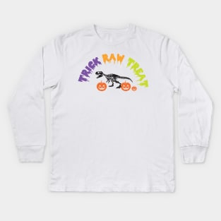 Trick Raw Treat Kids Long Sleeve T-Shirt